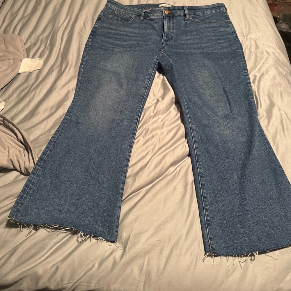 Women's Madewell 18W Kick Flared Blue Jeans